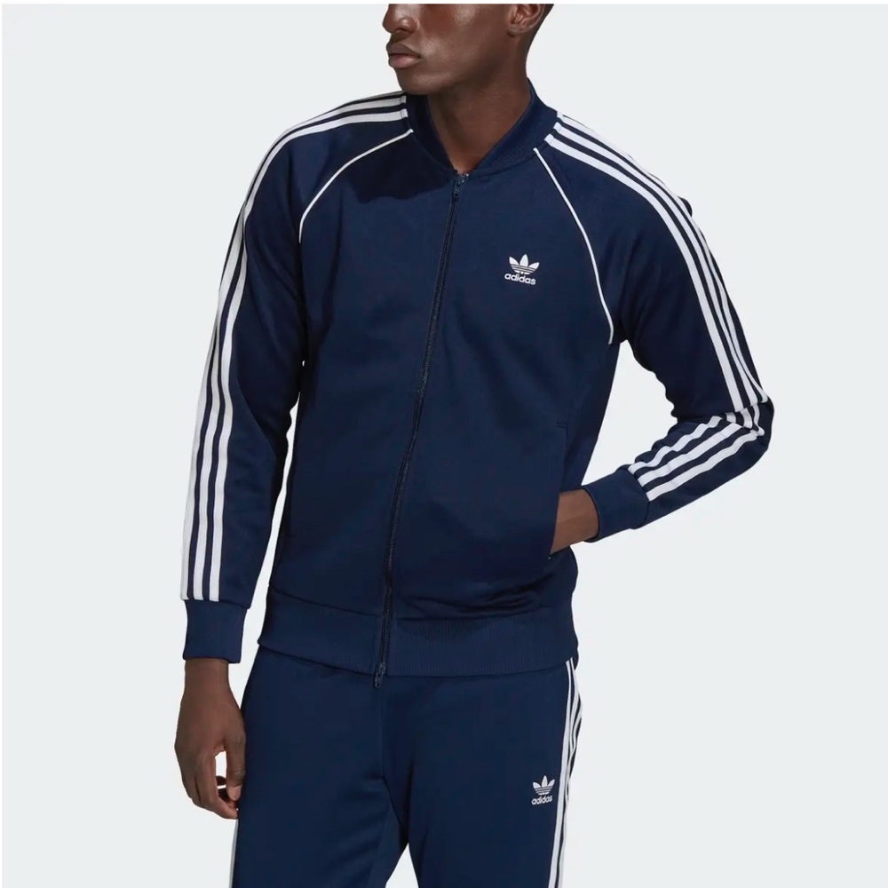 2-Piece Adidas Men's Navy Blue Tack Suit - Sz M